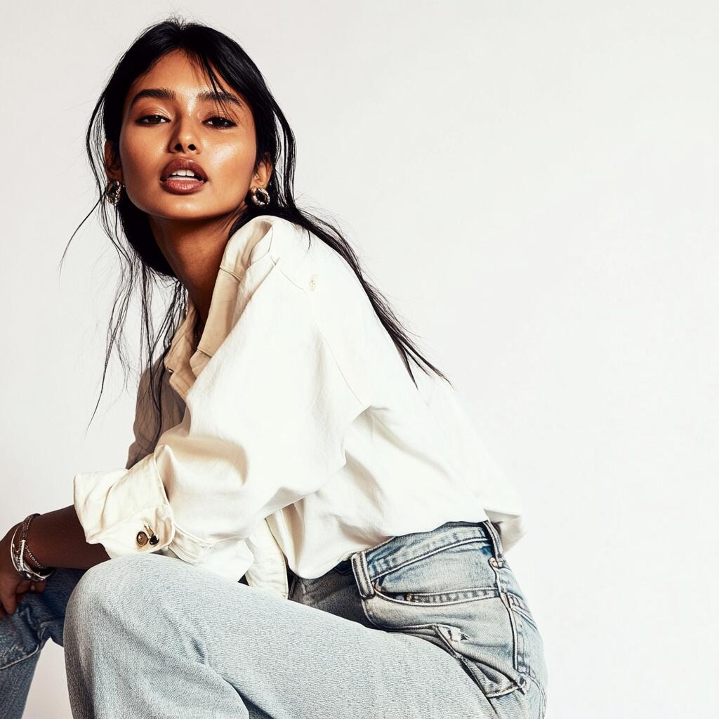 female model posing